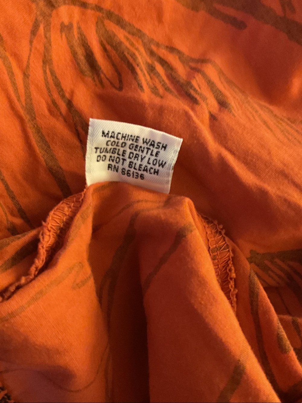 Bryn Walker Sleeveless Orange Floral Button-Front dress size large - Picture 5 of 6